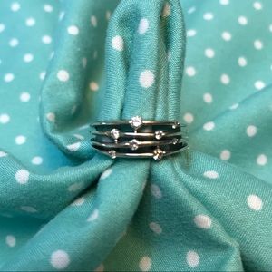 White gold and diamond ring